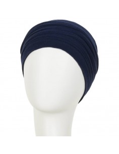Gorro oncológico Chrystal Azul jaspeado Christine Headwear 2